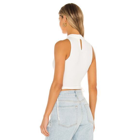 NBD White Eyal Top Chic, Side Tie Top - Picture 3 of 6